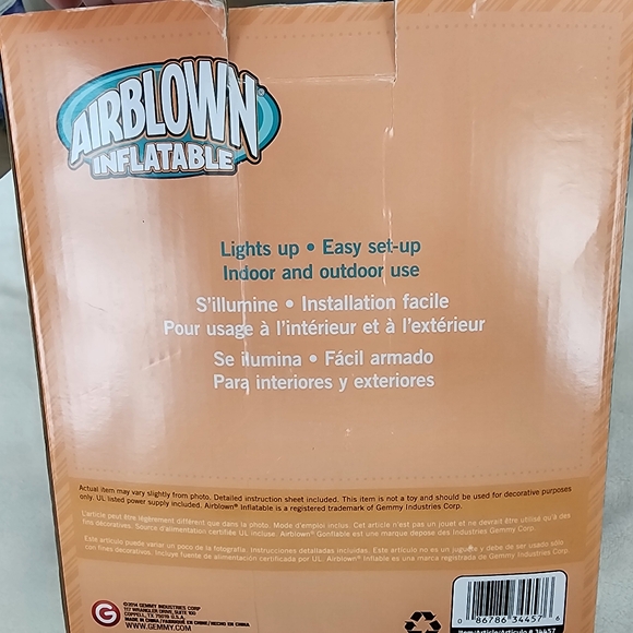 Inflatable 3.5 Feet Happy Birthday Cake Airblown Candle Way To Celebrate - Picture 4 of 4